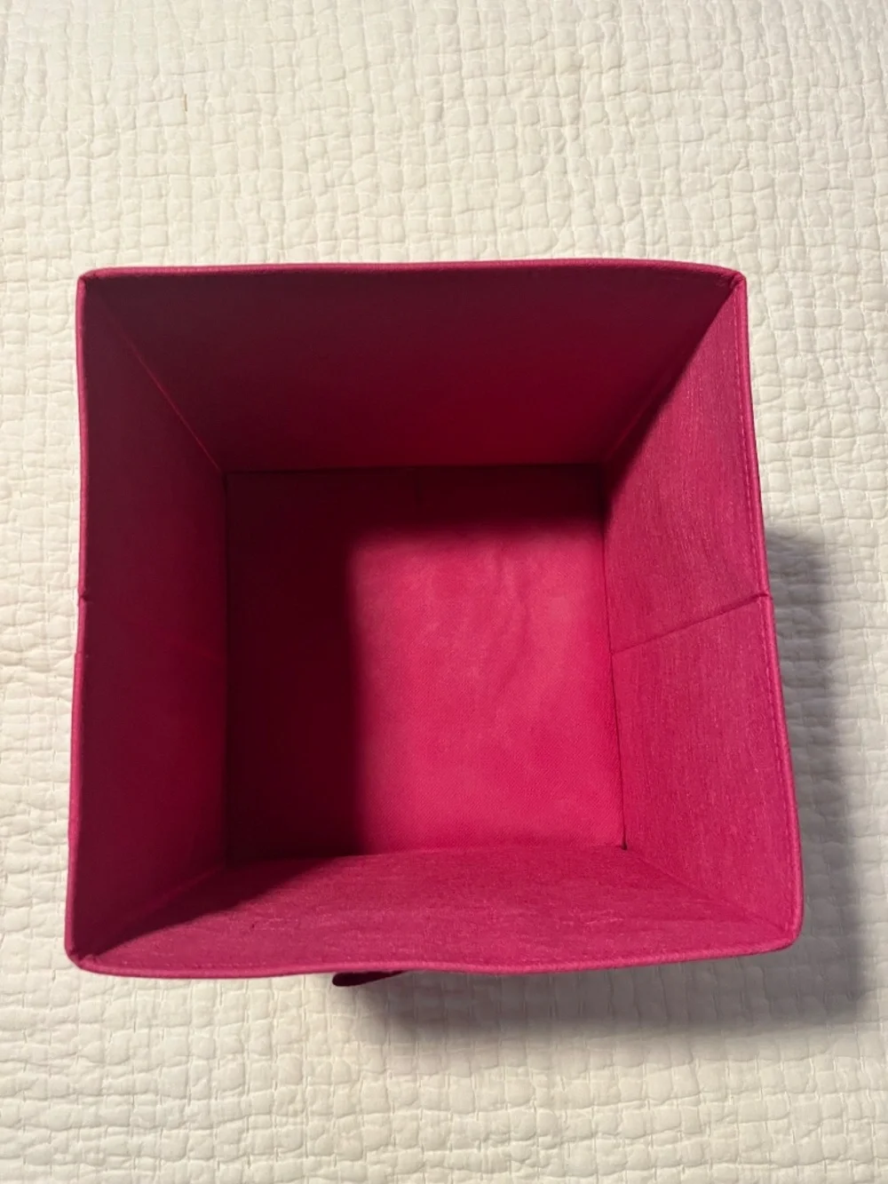 SET OF FOUR Pink Fabric Storage Box